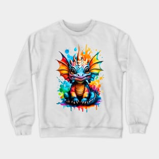 Little Dragon - Cute Baby Dragon Colourful Crewneck Sweatshirt